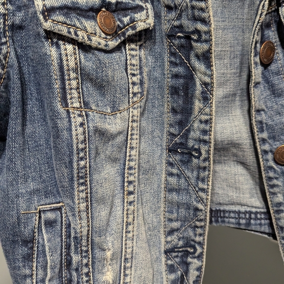 AE ladies cropped denim jacket M - Picture 5 of 6